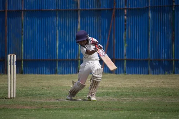 cricket batting action